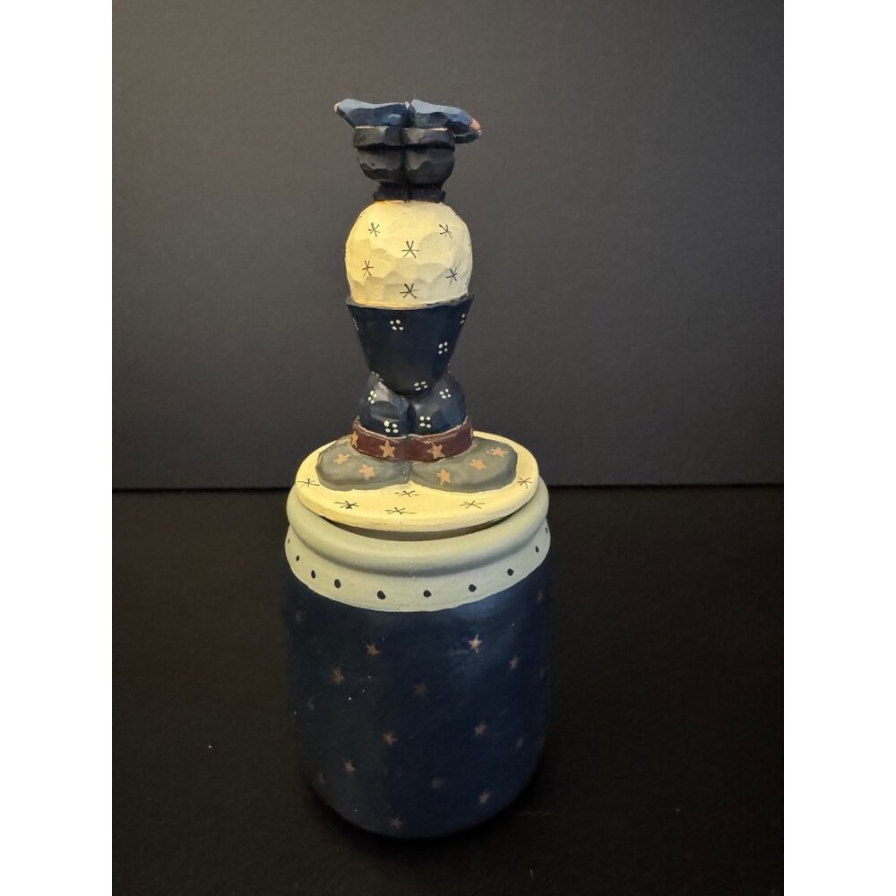 Vintage WILLIRAYE Studio Snowman Bluebird Candle Rustic - Picture 9 of 16